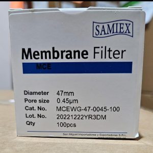 FILTRO DE MEMBRANA 0.45 UM X 47 MM, MEMBRANA FILTRANTE ÉSTER DE CELULOSA MIXTA - ESTERIL , SAMIEX (Copy)