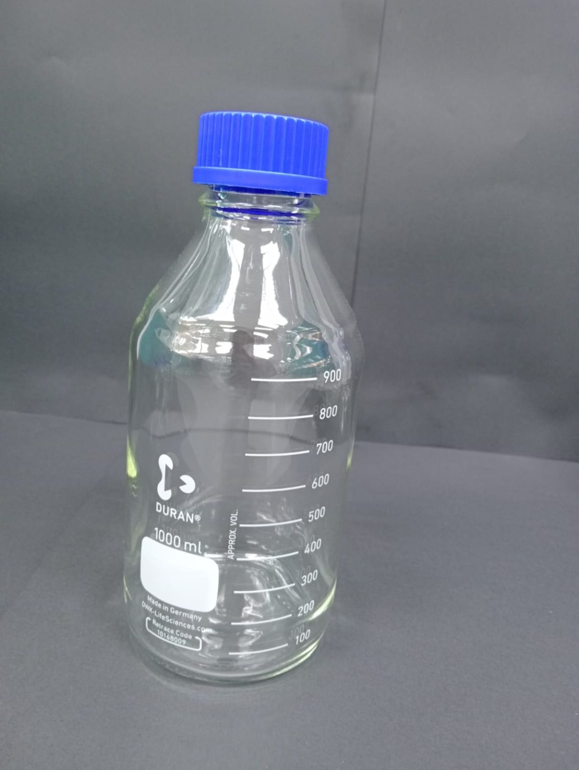 FRASCO DE VIDRIO AUTOCLAVABLE BORO 3.3 X 1000 ML - DURAN ALEMAN ...