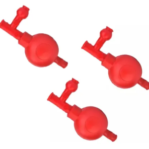 BOMBILLA PROPIPETA PARA LABORATORIO DE 3 SALIDAS X 50ML, COLOR ROJO - CITOTEST